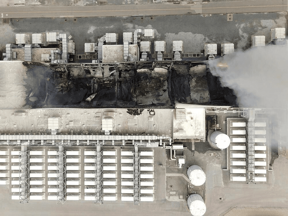 Moss Landing damage from above